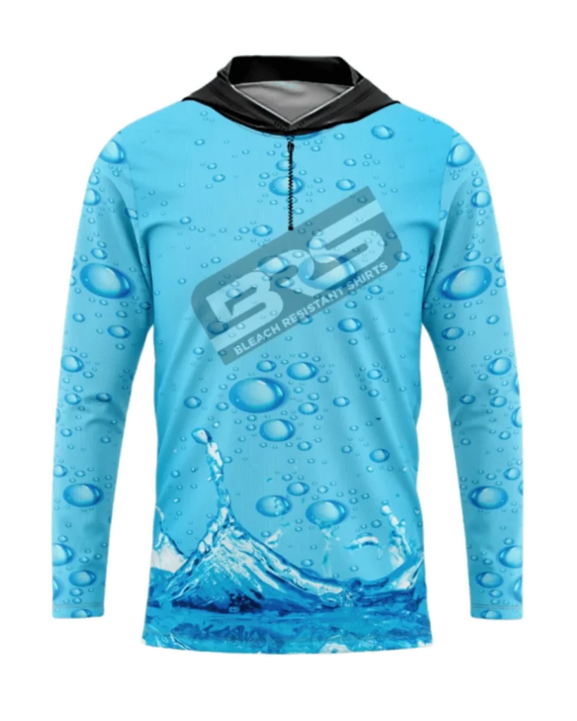 blue long sleeve fade resistant work shirt