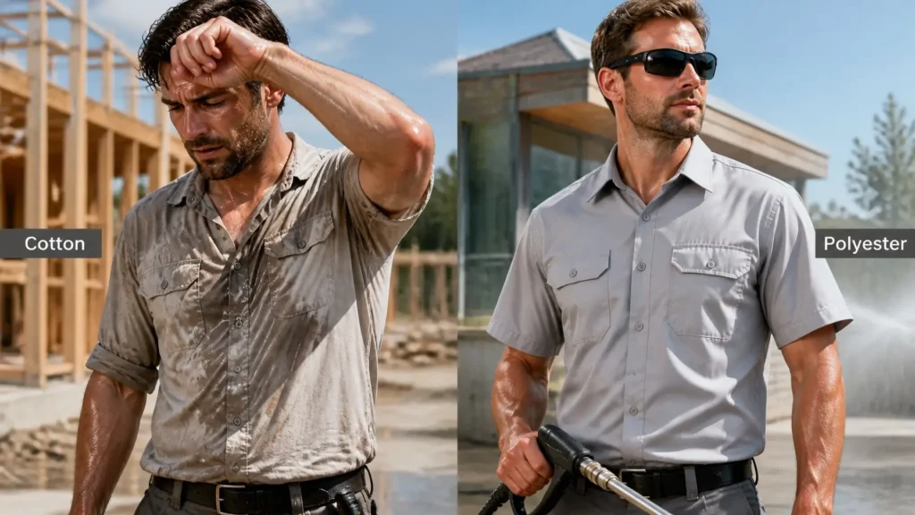 Polyester vs Cotton: Which Fabric Is Best for Work Shirts?