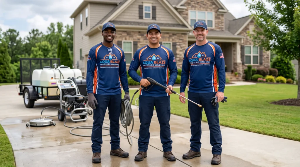 Protective clothing for pressure washing jobs