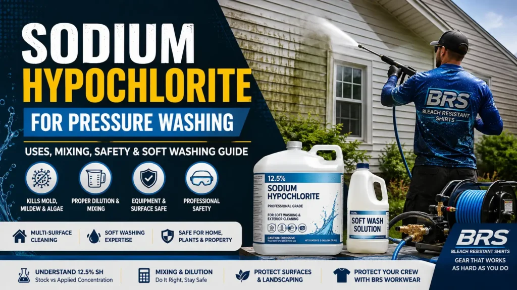 Sodium Hypochlorite for Pressure Washing & Soft Washing