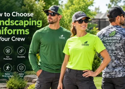 Custom landscaping uniforms for outdoor work crews