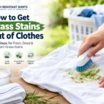 How to get grass stains out of clothes using laundry detergent and a clean towel